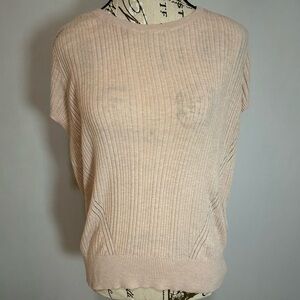White House Black Market Ribbed Cashmere Blend Knit Top